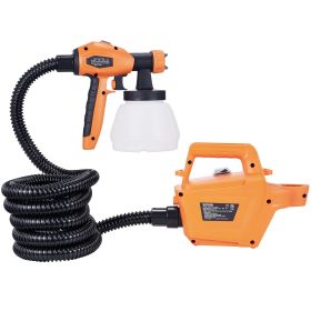 VEVOR Paint Sprayer, 500W Electric Spray Paint Gun with 10FT Air Hose, 1300ml Container and 3 Spray Patterns, 4 Nozzles