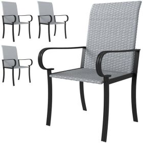 4pcs Rattan Rocking Chairs