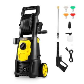 VEVOR Electric Pressure Washer, 2000 PSI, Max. 1.76 GPM Power Washer w/ 30 ft Hose, 5 Quick Connect Nozzles, Foam Cannon, Portable to Clean Patio (Water Flow Rate: 1.76 GPM, Max Pressure: 2000 psi)